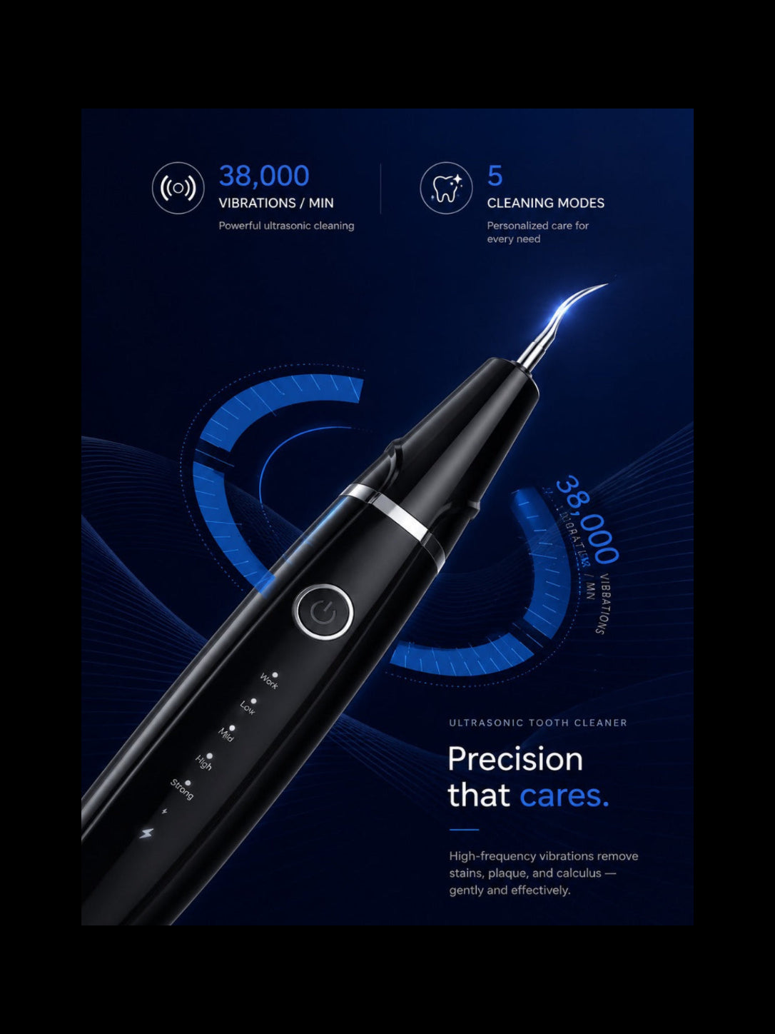 SmileAura™ Ultrasonic Tooth Cleaner