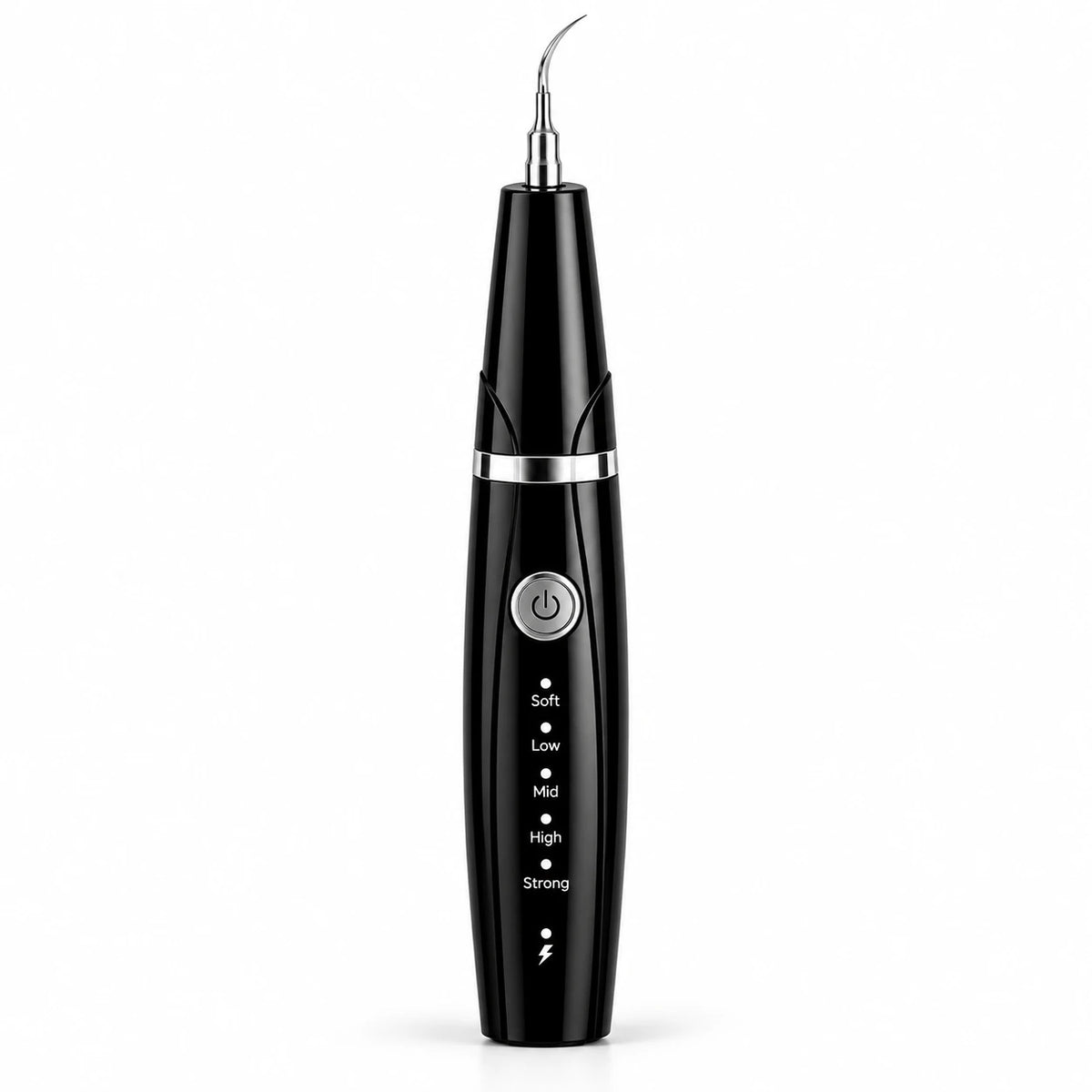SmileAura ultrasonic tooth cleaner in black
