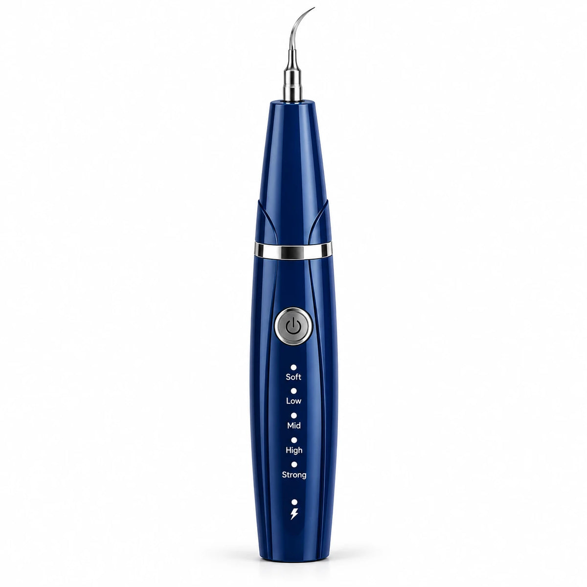 SmileAura ultrasonic tooth cleaner in blue